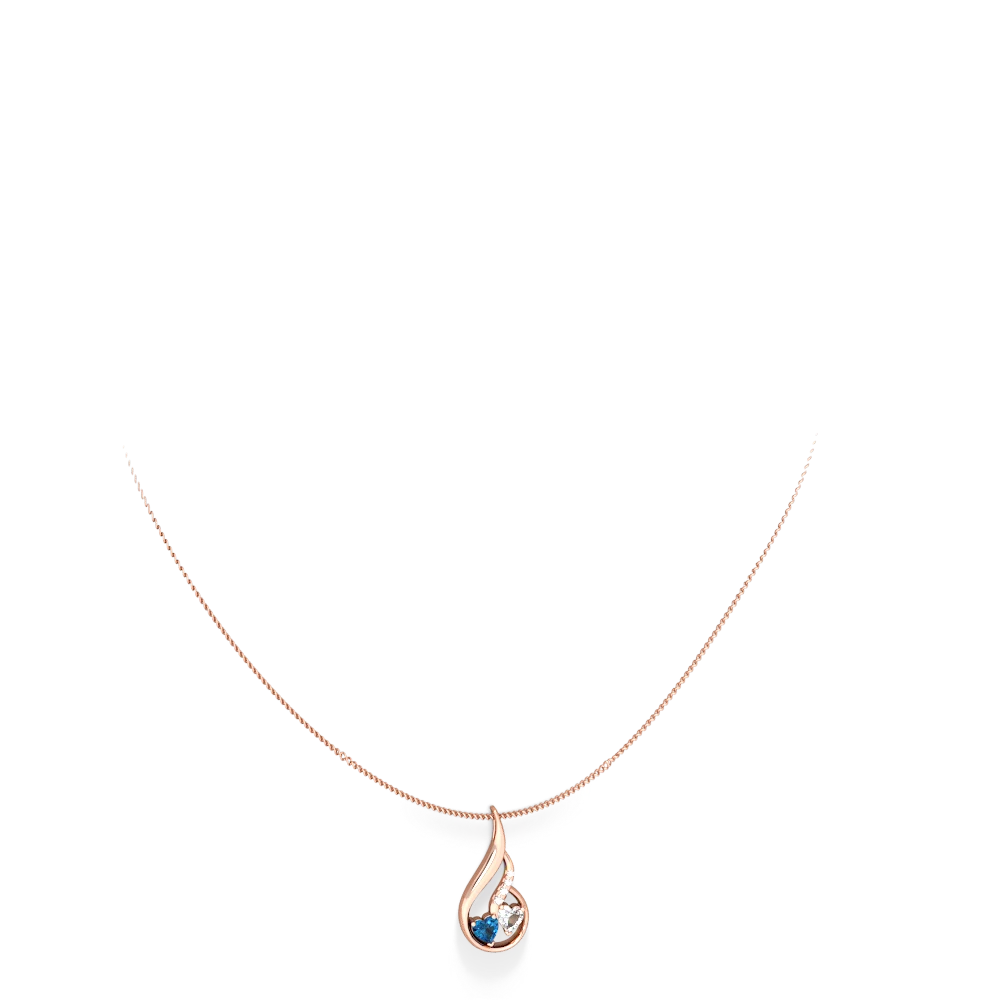 London Topaz Keepsake Curves 14K Rose Gold pendant P5450