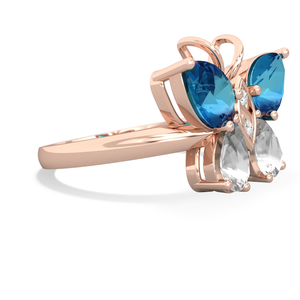 London Topaz Butterfly 14K Rose Gold ring R2215