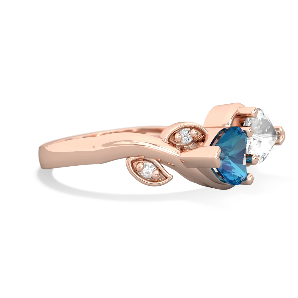 London Topaz Floral Elegance 14K Rose Gold ring R5790