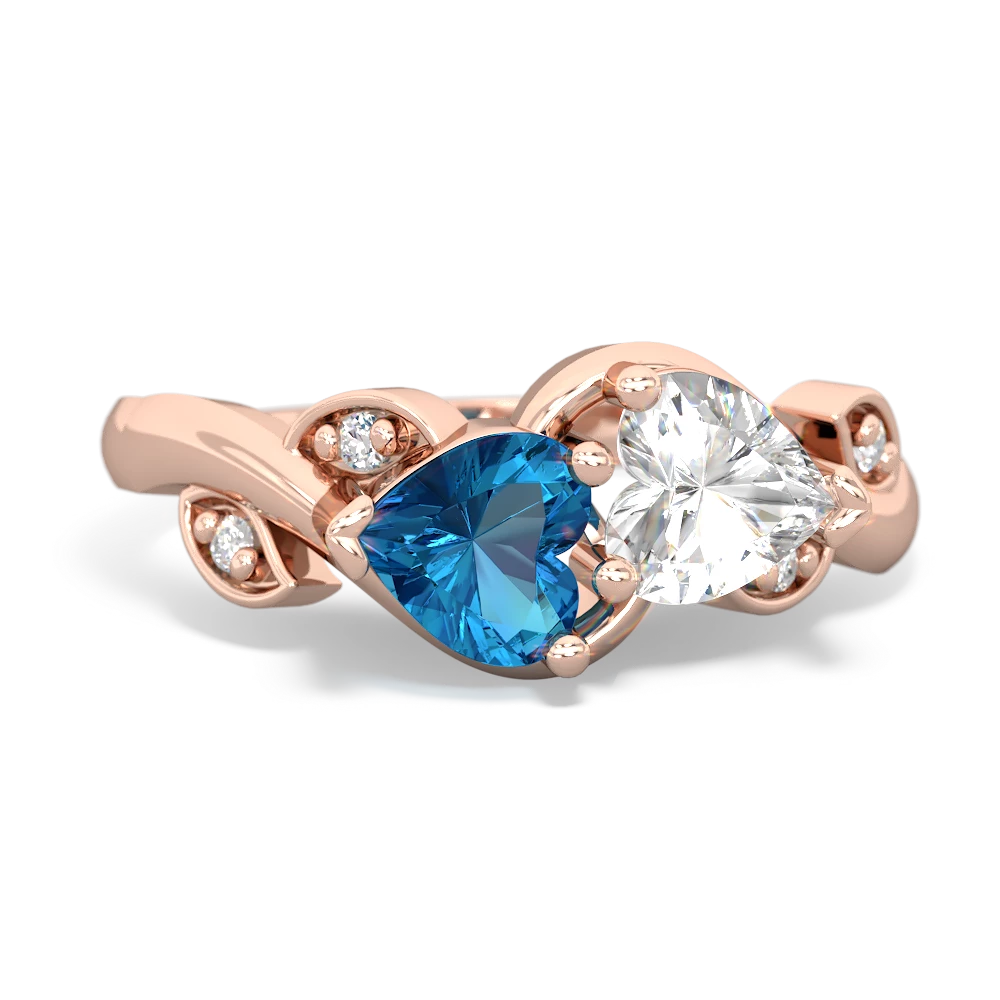 London Topaz Floral Elegance 14K Rose Gold ring R5790