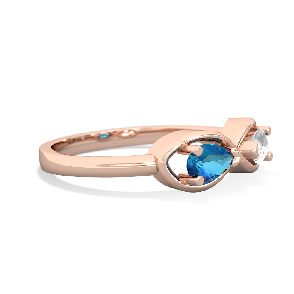 London Topaz Infinity 14K Rose Gold ring R5050