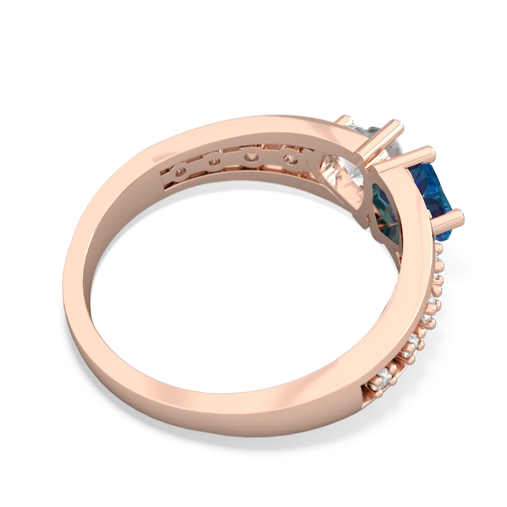 London Topaz Heart To Heart 14K Rose Gold ring R3342