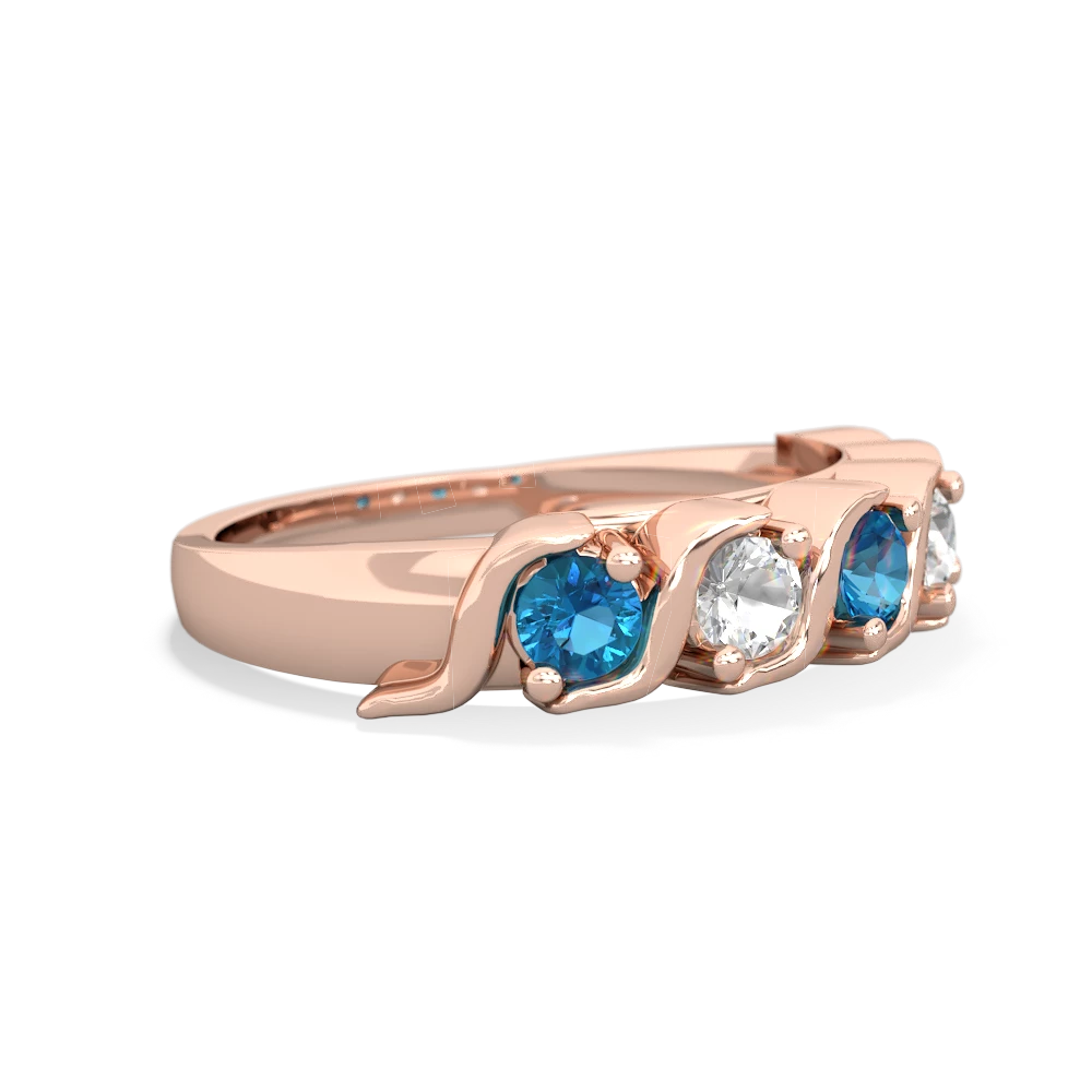 London Topaz Anniversary Band 14K Rose Gold ring R2089