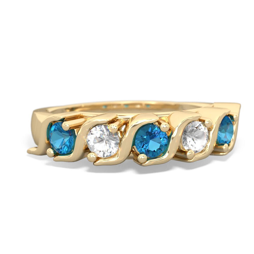 London Topaz Anniversary Band 14K Yellow Gold ring R2089