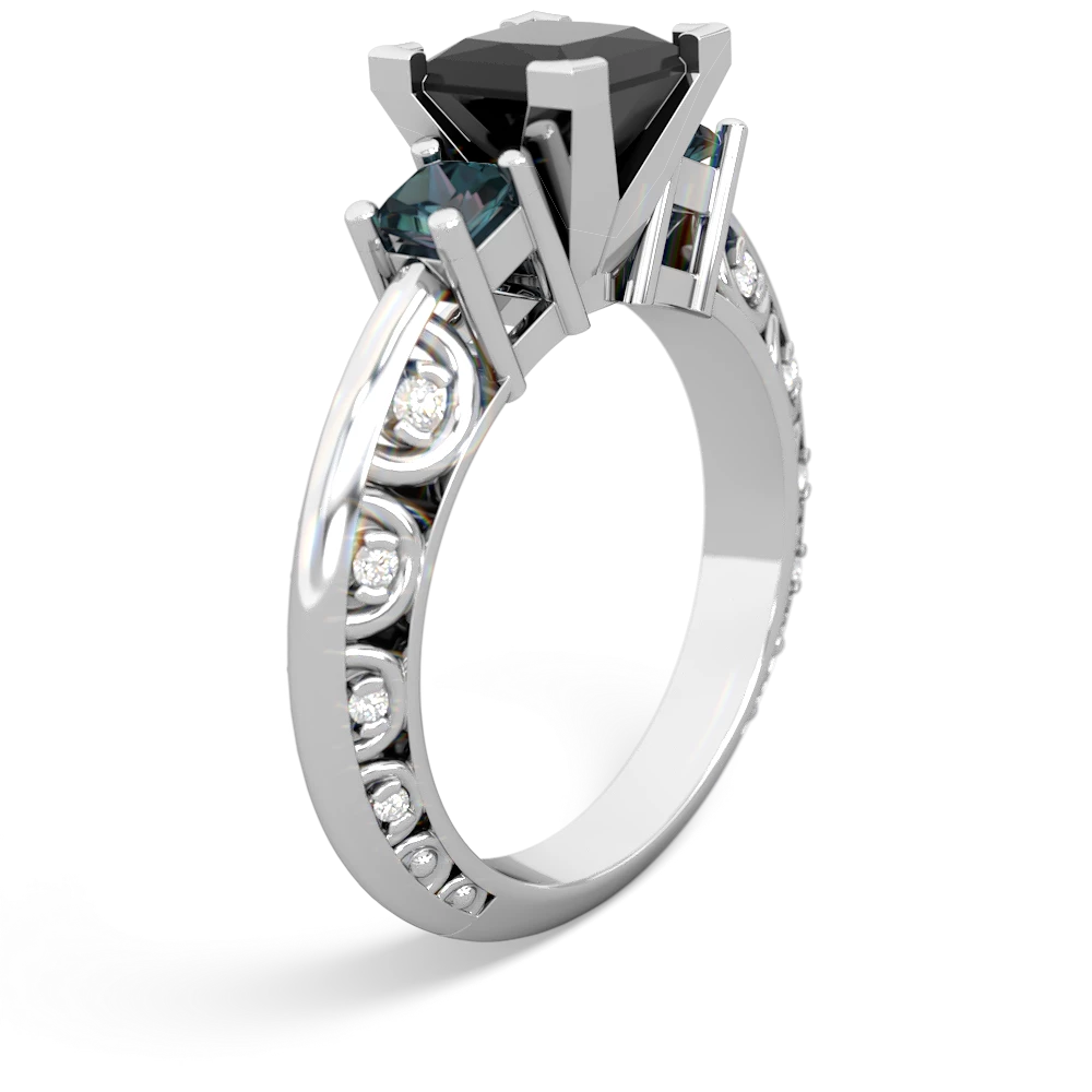 Onyx Eternal Embrace Engagement 14K White Gold ring C2001