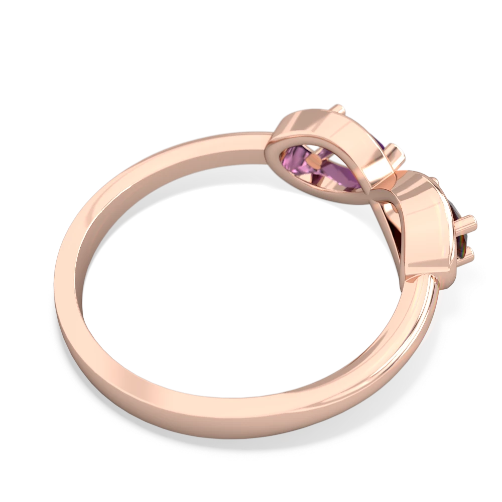 Onyx Infinity 14K Rose Gold ring R5050