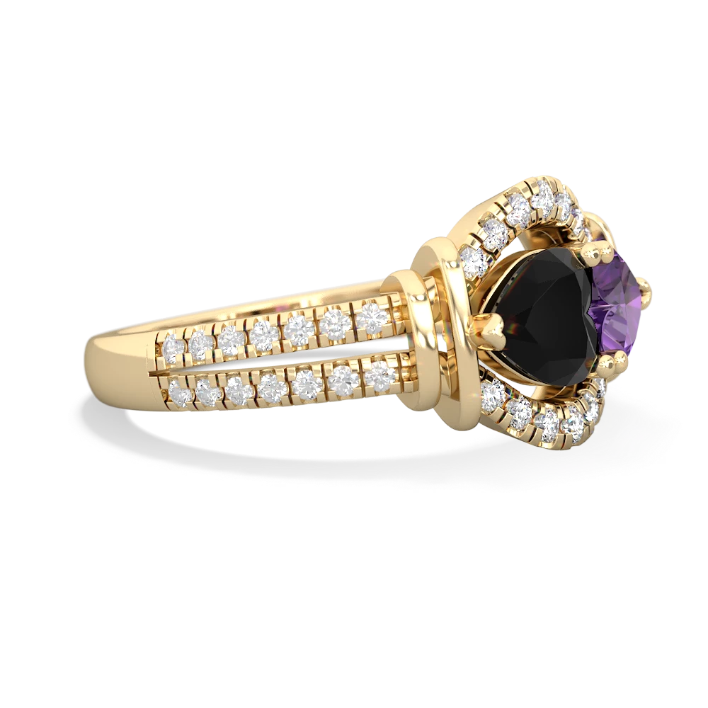 Onyx Art-Deco Keepsake 14K Yellow Gold ring R5630