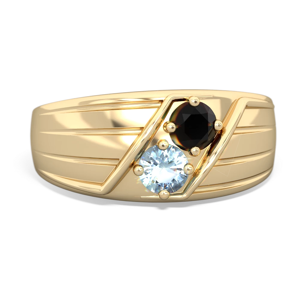 Onyx Men's Streamline 14K Yellow Gold ring R0460