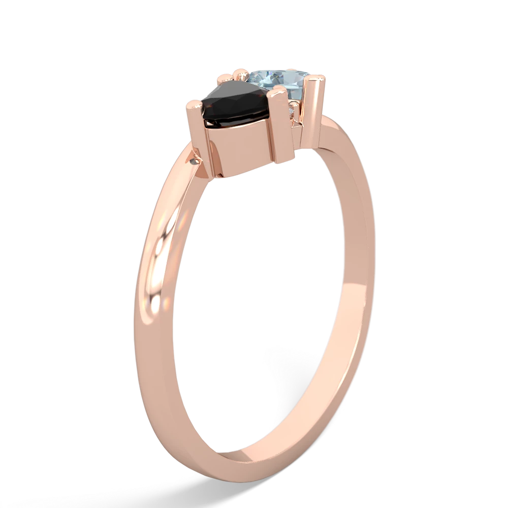 Onyx Sweethearts 14K Rose Gold ring R5260