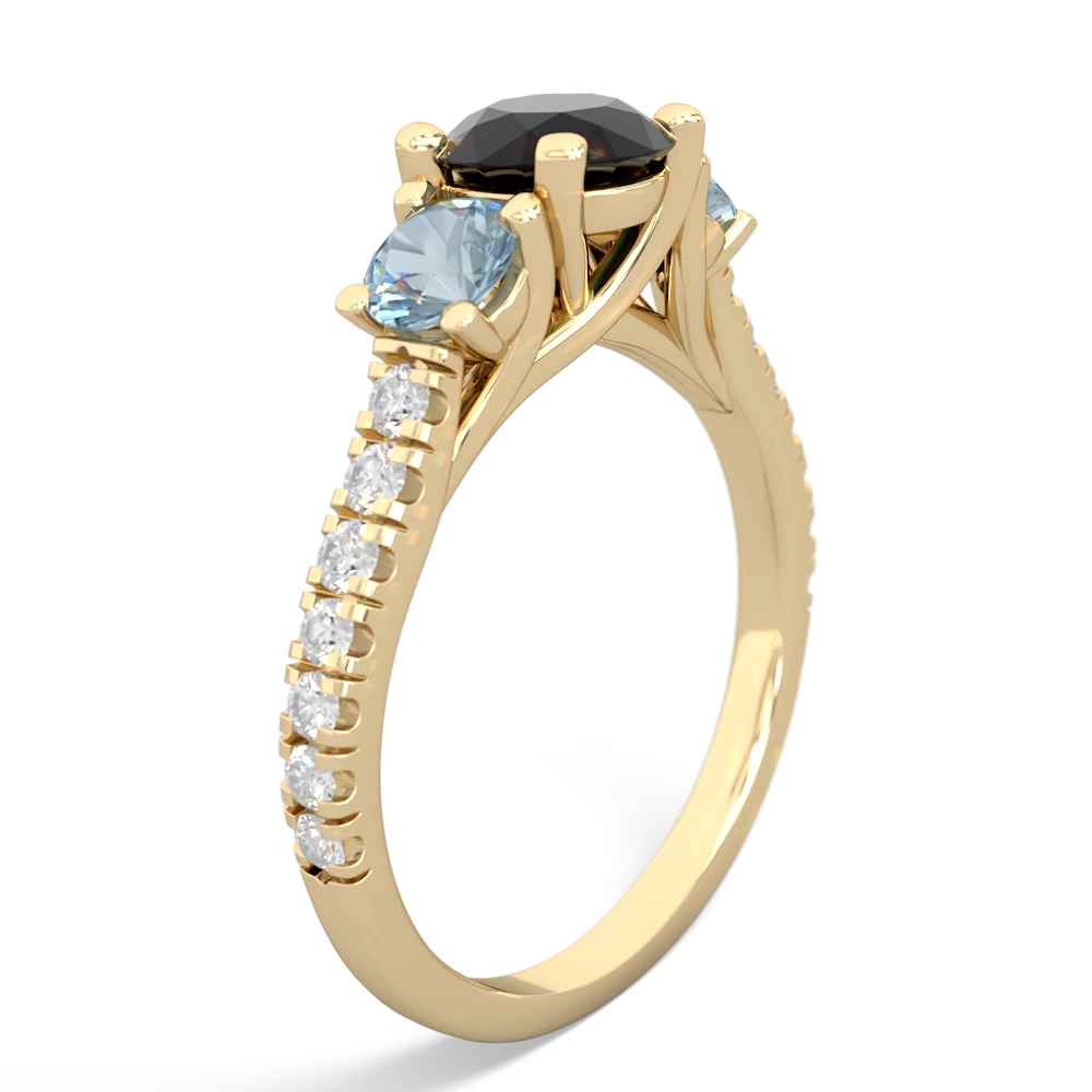 Onyx Pave Trellis 14K Yellow Gold ring R5500