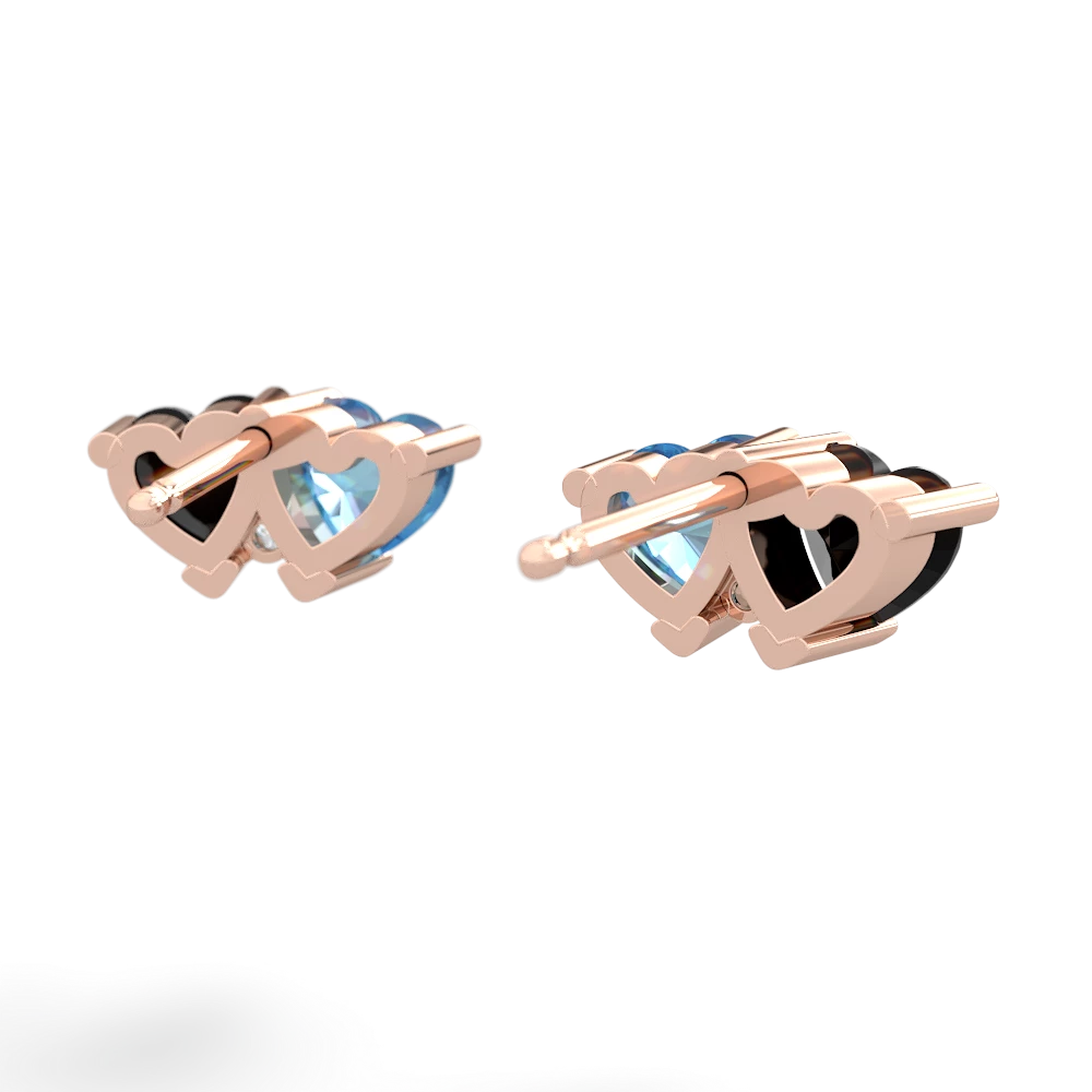 Onyx Sweethearts 14K Rose Gold earrings E5260