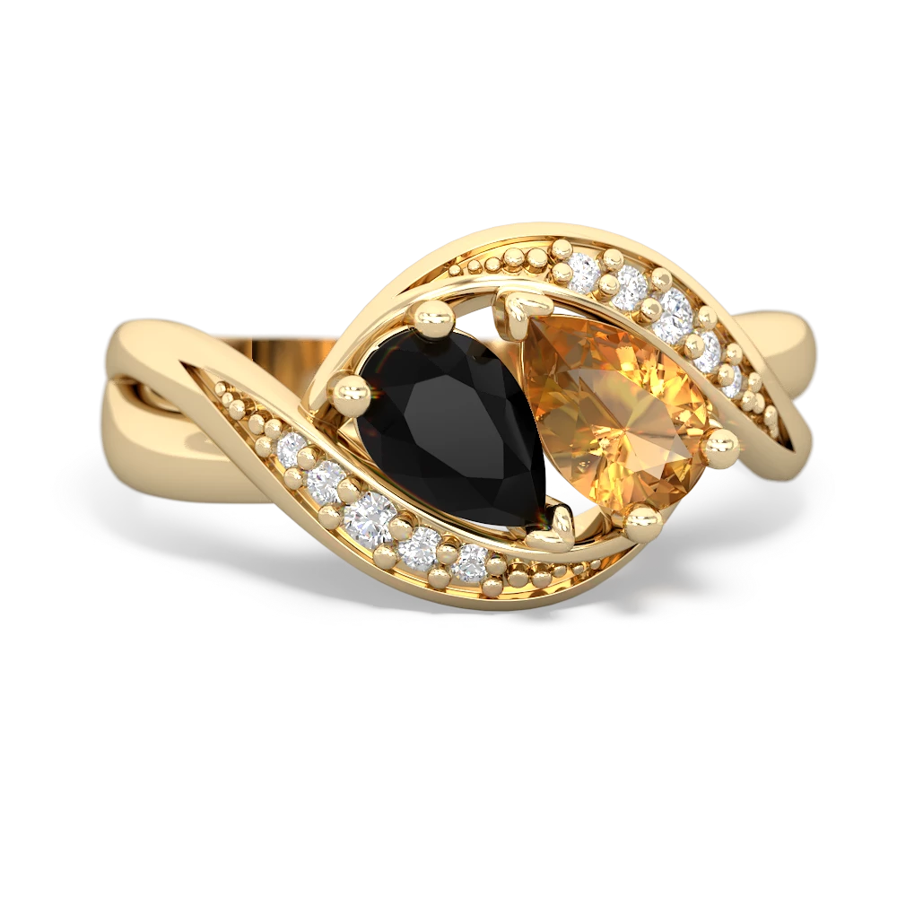 Onyx Summer Winds 14K Yellow Gold ring R5342