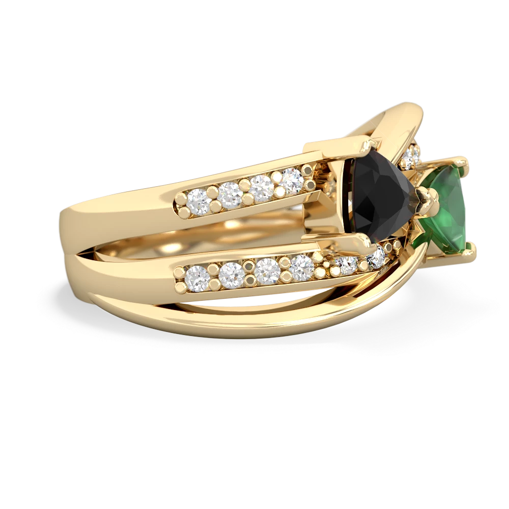 Onyx Bowtie 14K Yellow Gold ring R2360