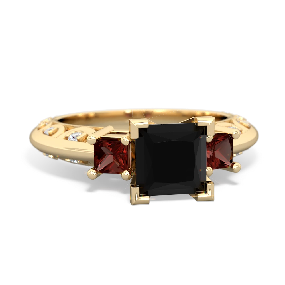 Onyx Eternal Embrace Engagement 14K Yellow Gold ring C2001