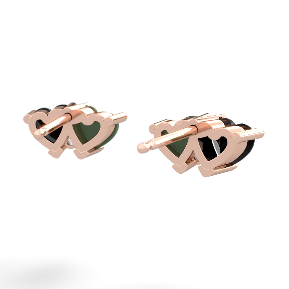 Onyx Sweethearts 14K Rose Gold earrings E5260