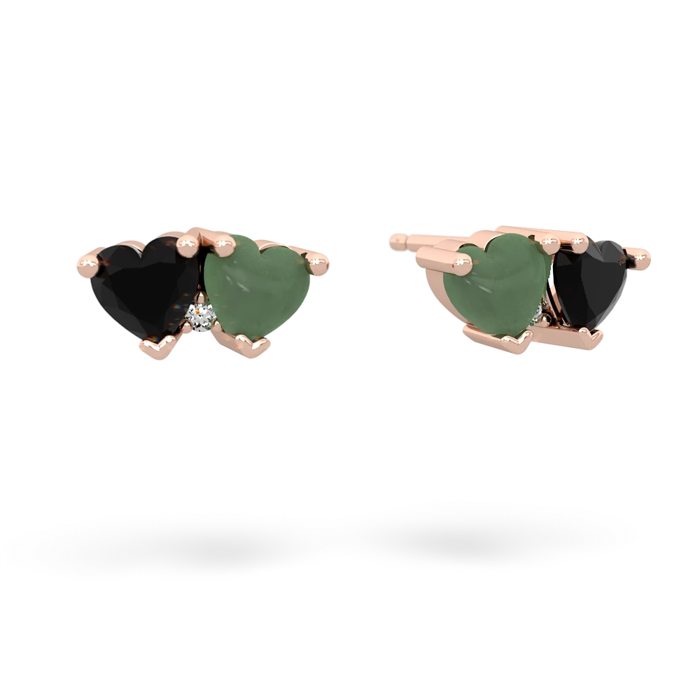 Onyx Sweethearts 14K Rose Gold earrings E5260