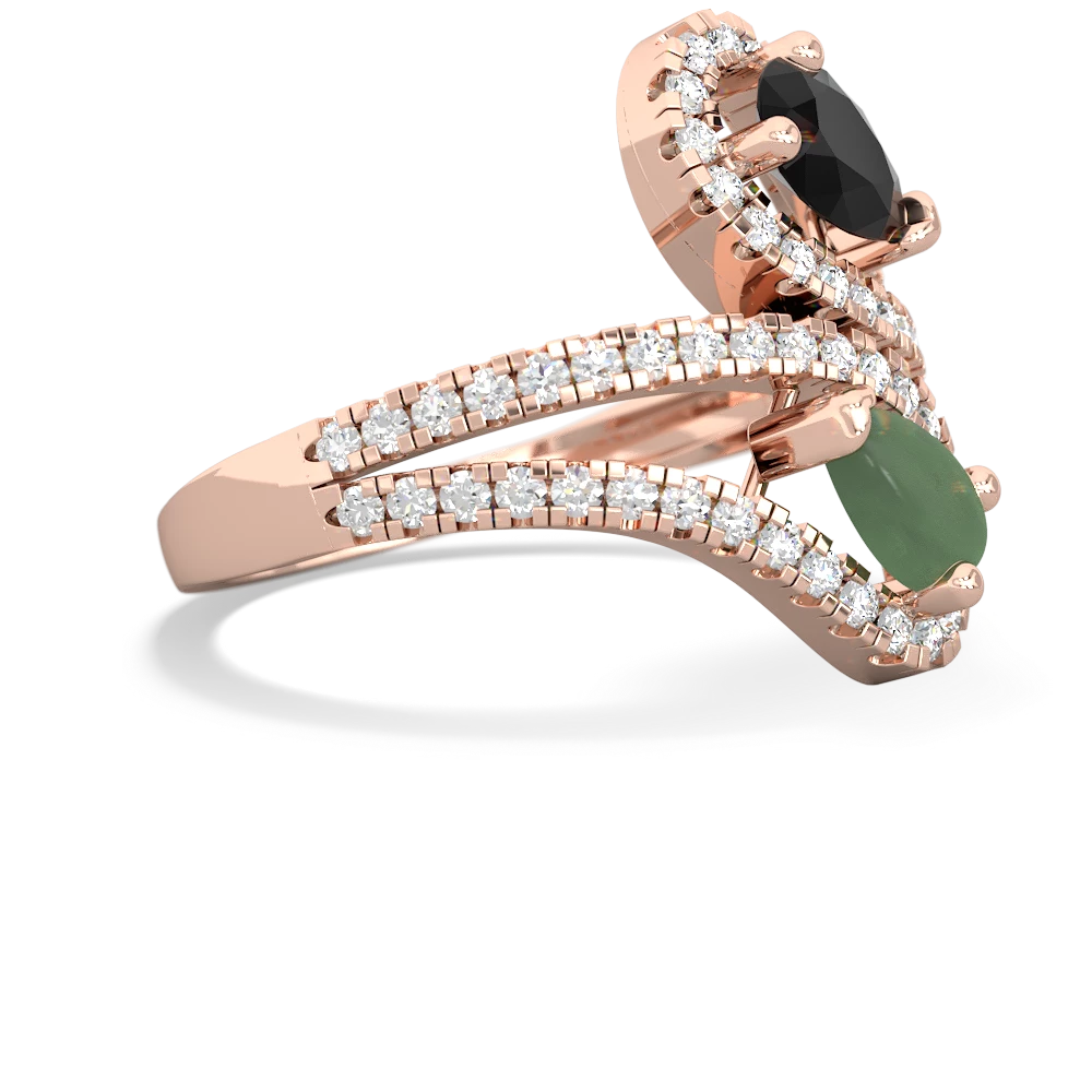 Onyx Diamond Dazzler 14K Rose Gold ring R3000