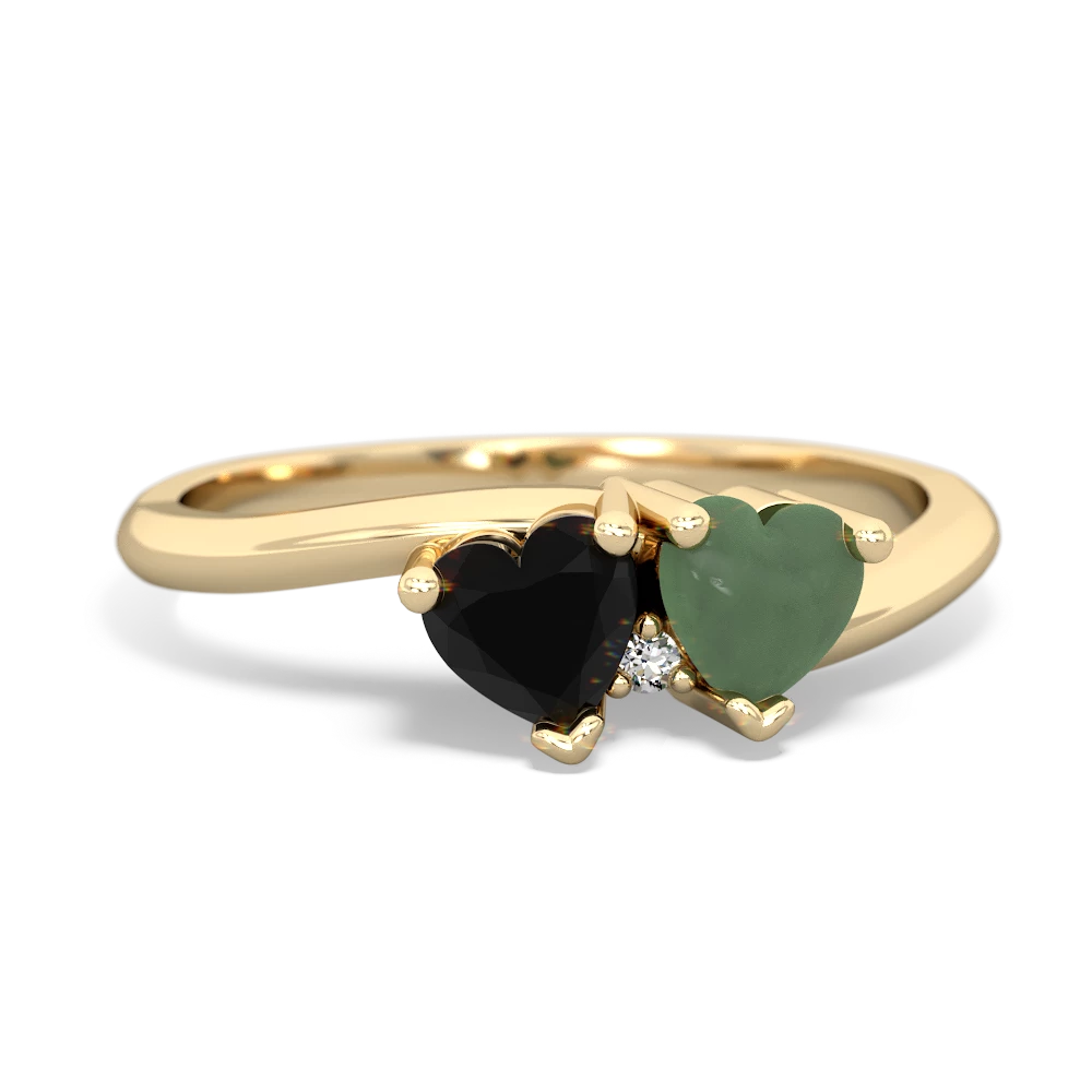 Onyx Sweethearts 14K Yellow Gold ring R5260