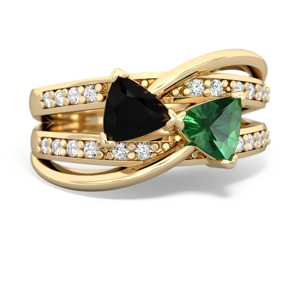 Onyx Bowtie 14K Yellow Gold ring R2360