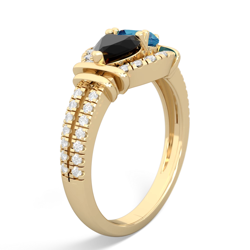 Onyx Art-Deco Keepsake 14K Yellow Gold ring R5630