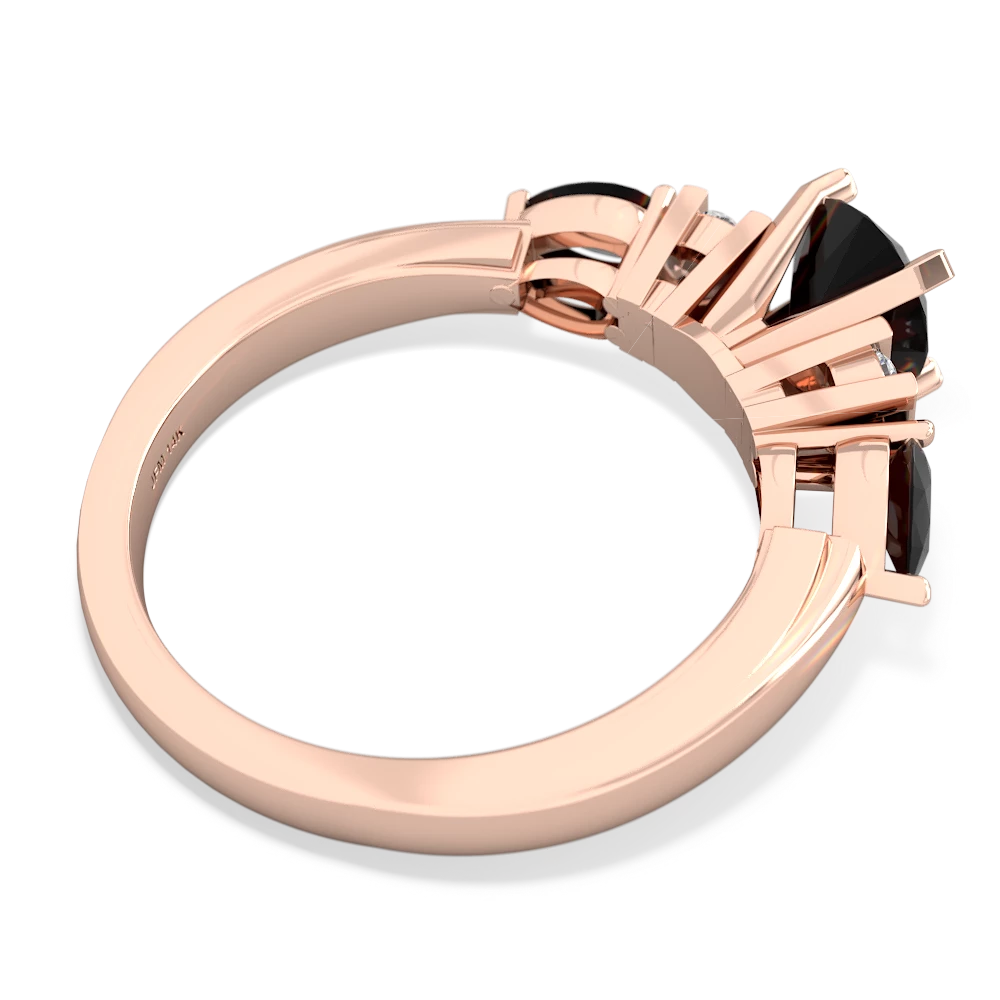 Turquoise 6Mm Round Eternal Embrace Engagement 14K Rose Gold ring R2005