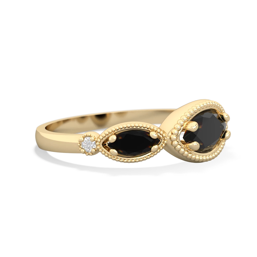 Amethyst Milgrain Marquise 14K Yellow Gold ring R5700