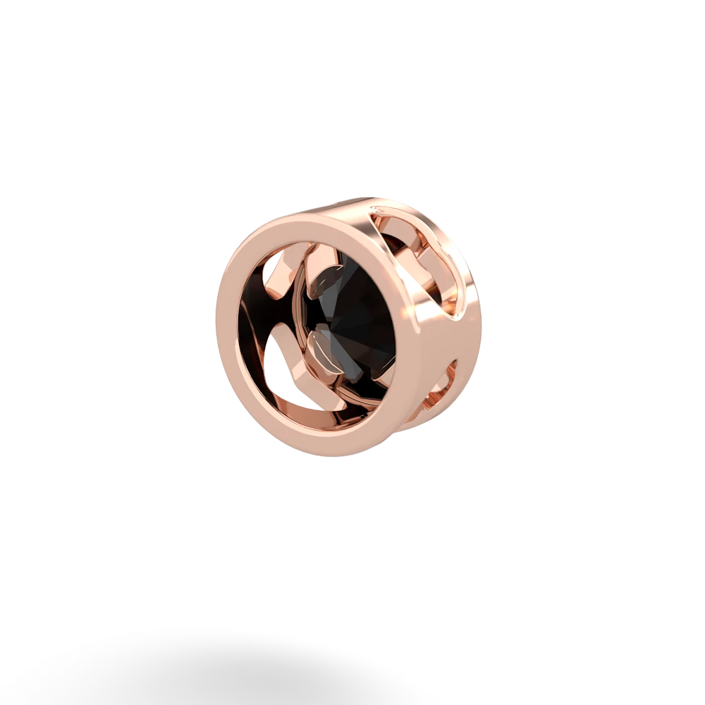 Onyx 6Mm Slide 14K Rose Gold pendant P3786