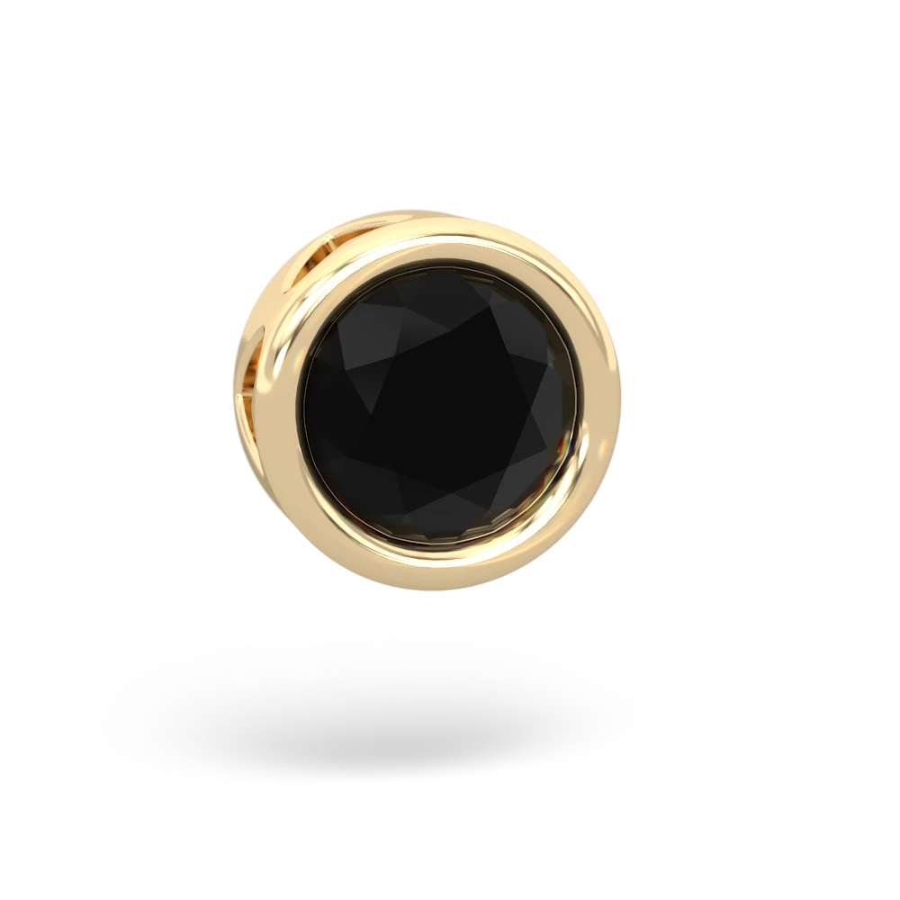 Oval Black Onyx and 14kt Yellow Gold Pendant Necklace