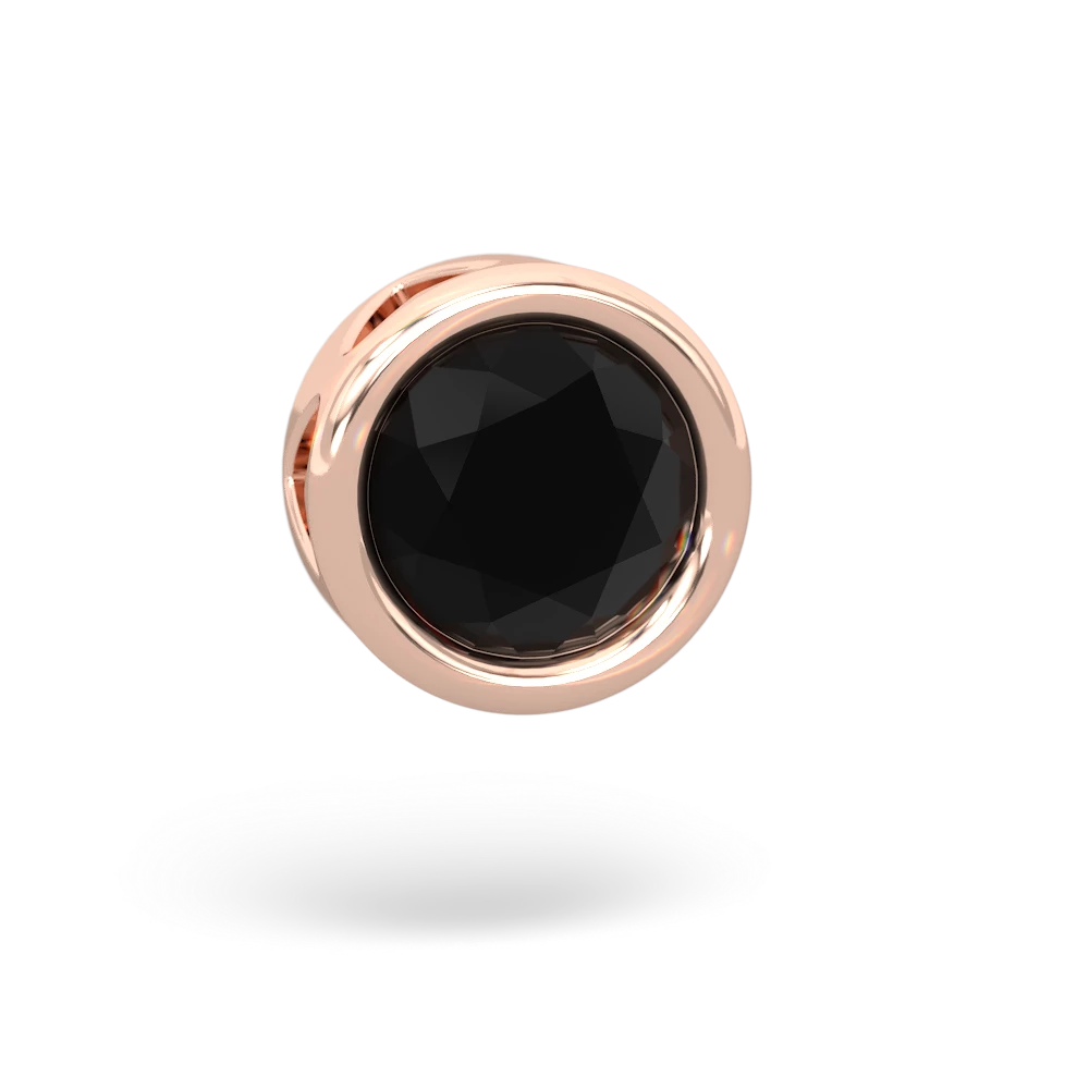 Onyx 8Mm Slide 14K Rose Gold pendant P3788