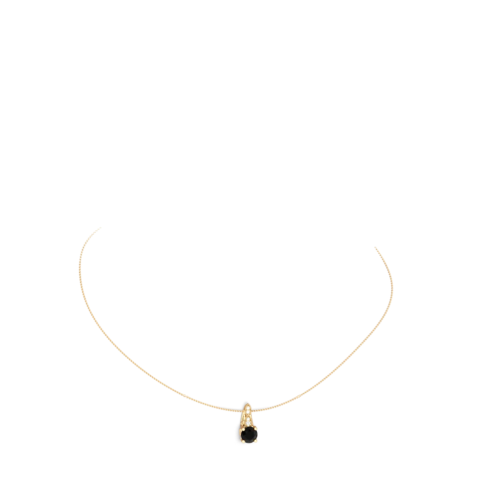 Onyx Antique Elegance 14K Yellow Gold pendant P3100