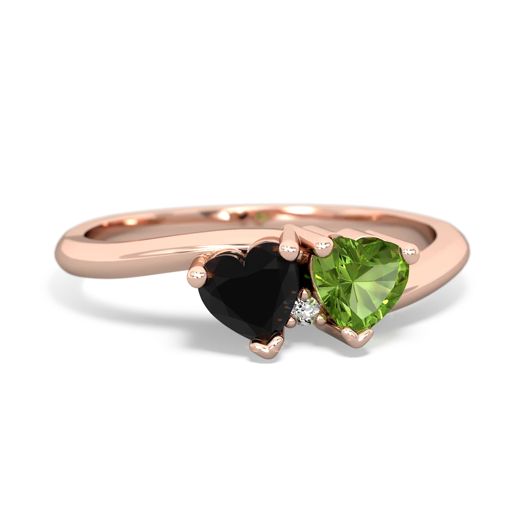 Rose gold and hot sale onyx ring