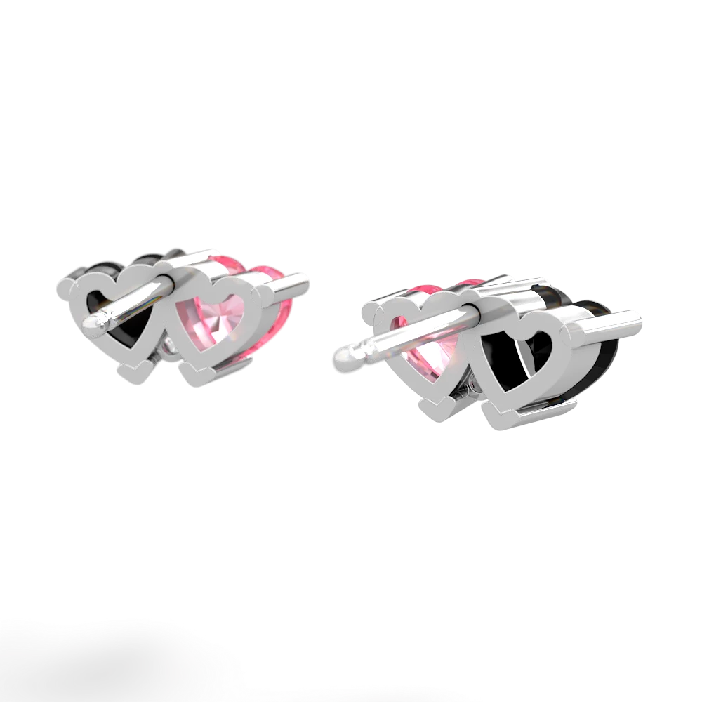 Onyx Sweethearts 14K White Gold earrings E5260