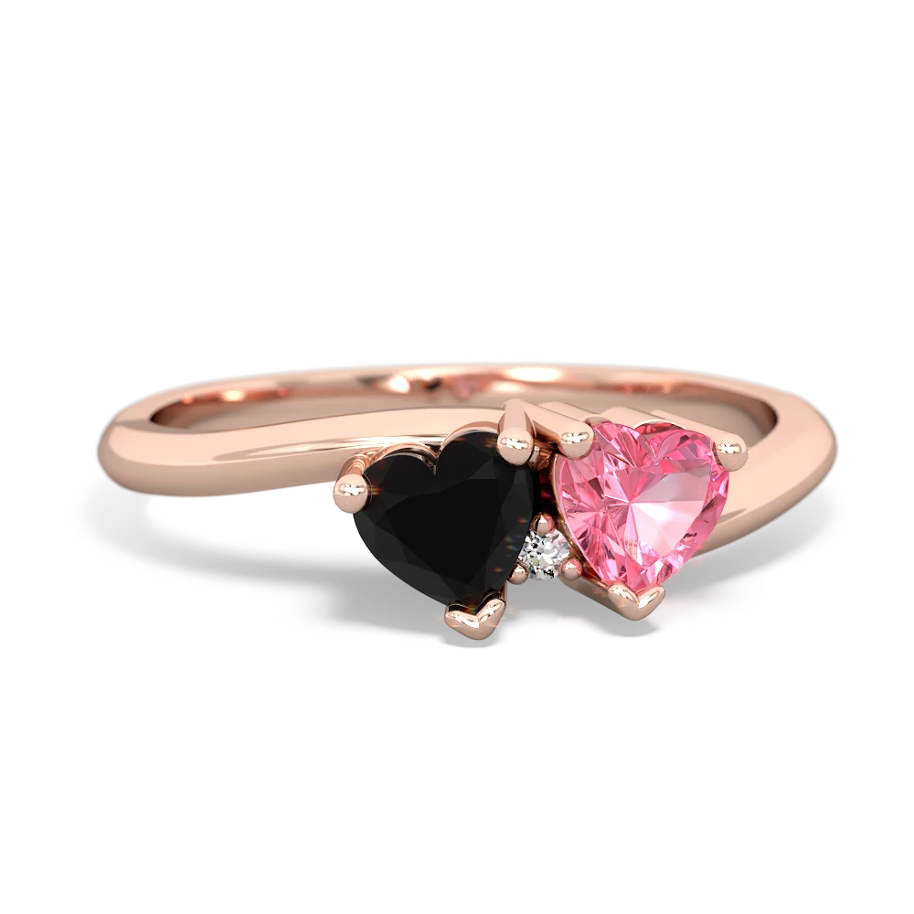 Onyx Sweethearts 14K Rose Gold ring R5260