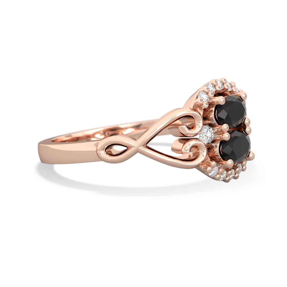 Onyx Love Nest 14K Rose Gold ring R5860