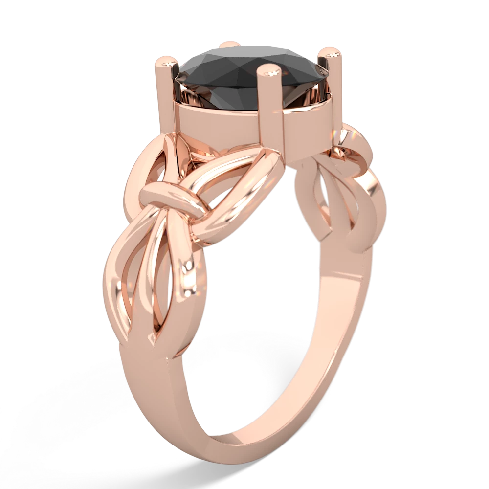 Onyx Celtic Knot Cocktail 14K Rose Gold ring R2377