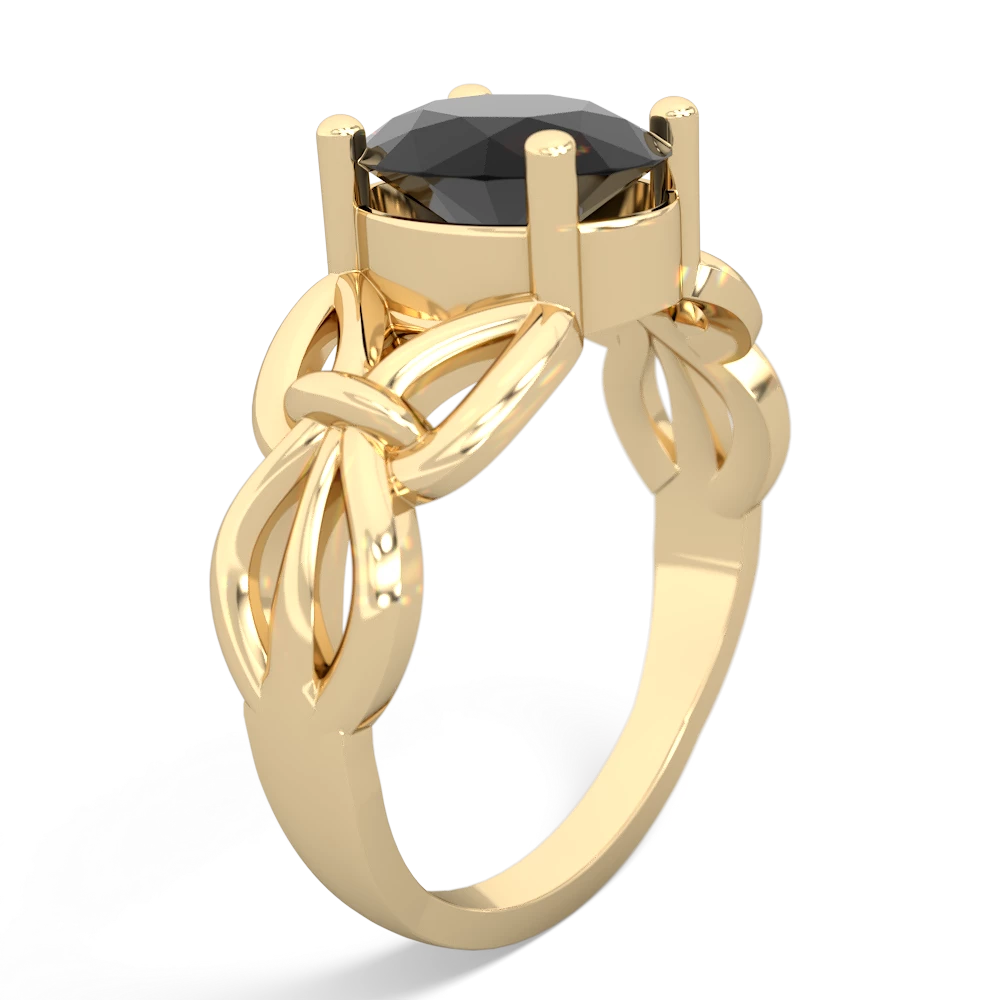 Onyx Celtic Knot Cocktail 14K Yellow Gold ring R2377