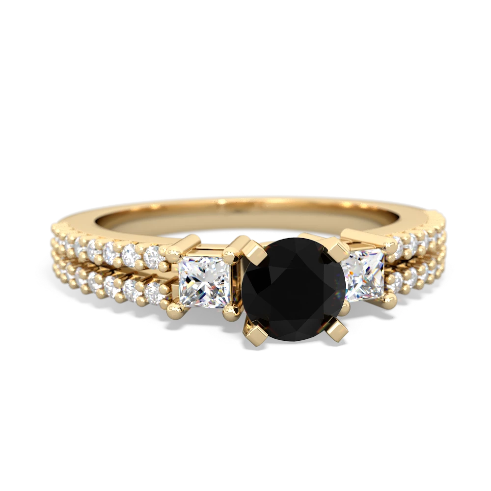 Onyx Classic 5Mm Round Engagement 14K Yellow Gold ring R26435RD