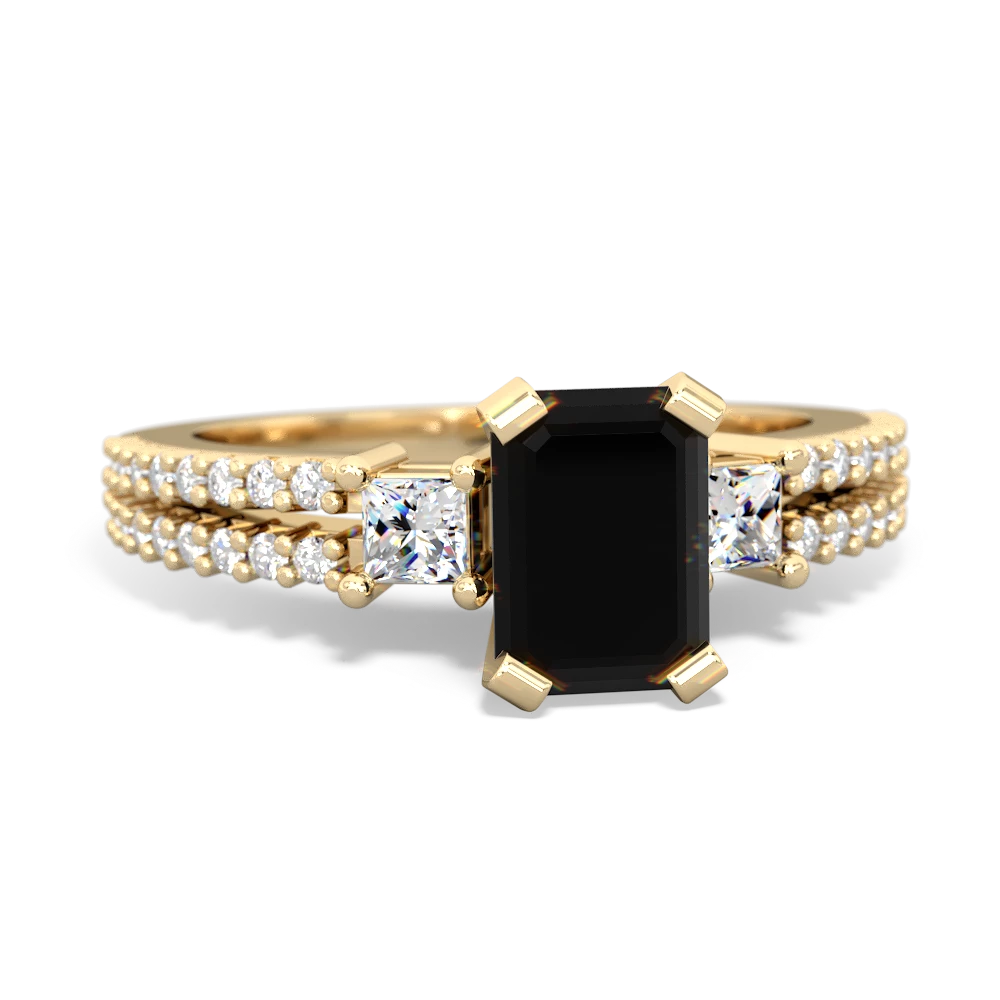 Onyx Classic 7X5mm Emerald-Cut Engagement 14K Yellow Gold ring R26437EM