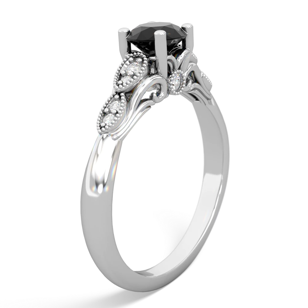 Onyx Antique Elegance 14K White Gold ring R3100