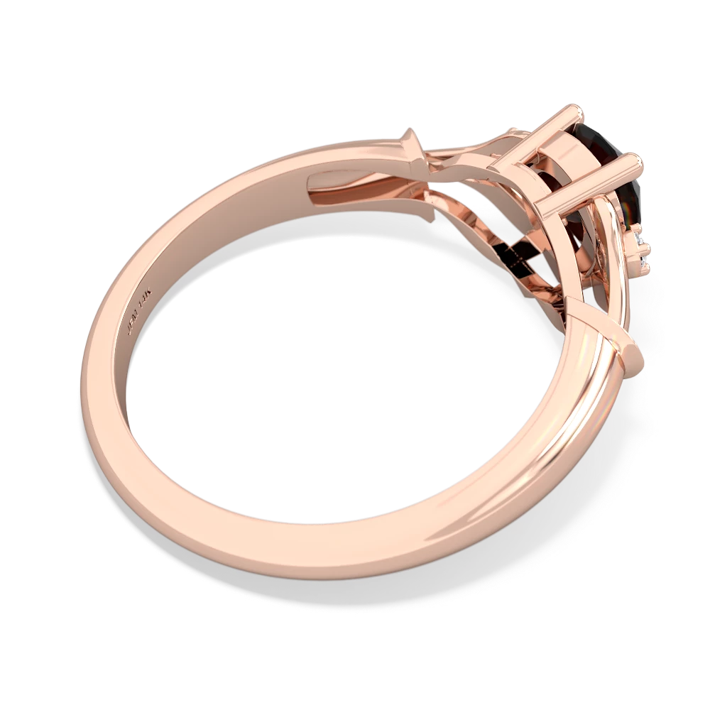 Onyx Precious Pear 14K Rose Gold ring R0826