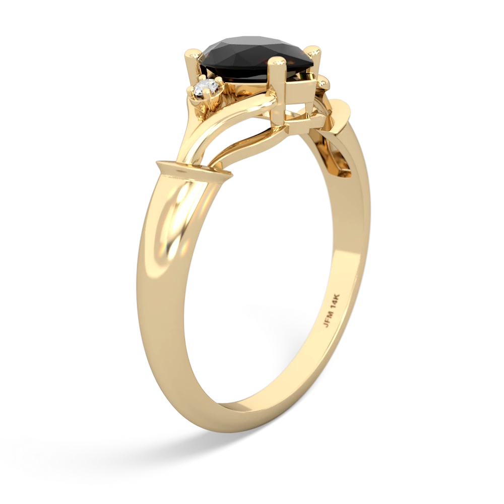 Onyx Precious Pear 14K Yellow Gold ring R0826