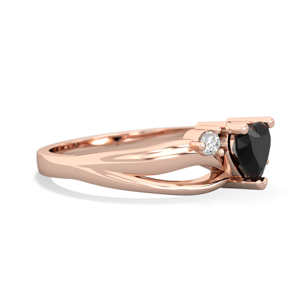 Onyx Split Band Swirl 14K Rose Gold ring R2130