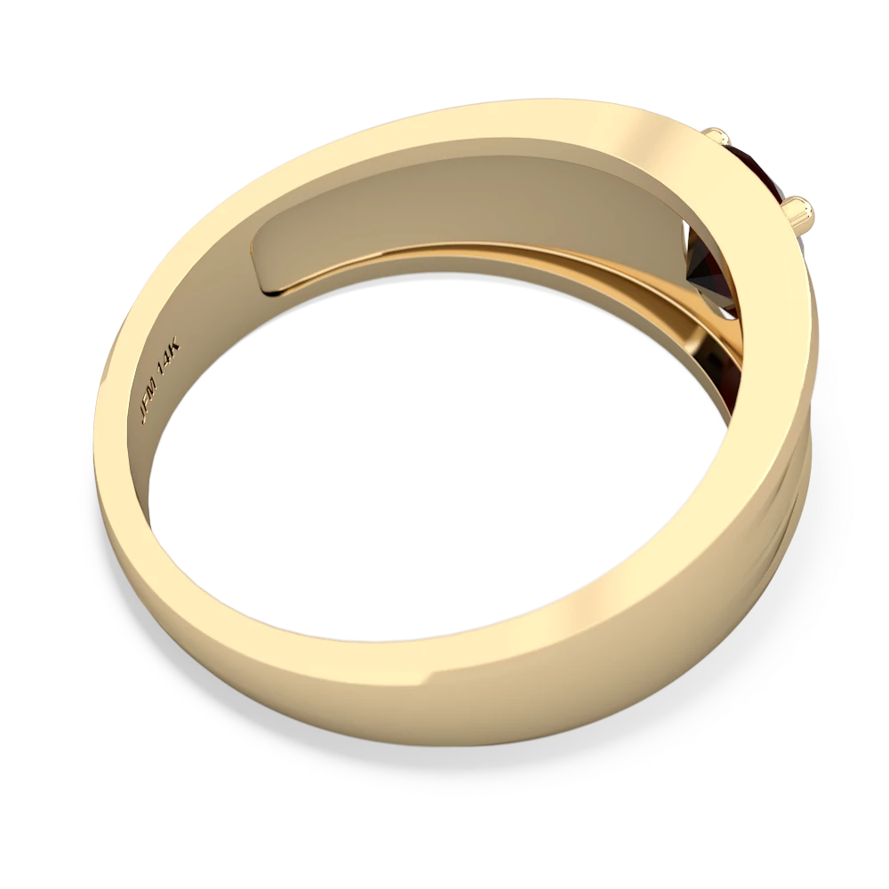 Onyx Men's Two Lane 14K Yellow Gold ring R0363