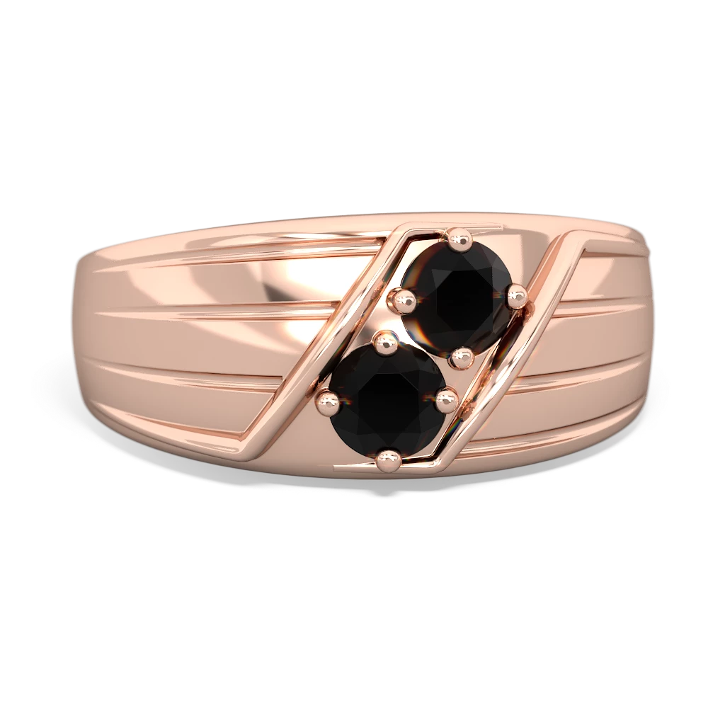 Onyx Men's Streamline 14K Rose Gold ring R0460