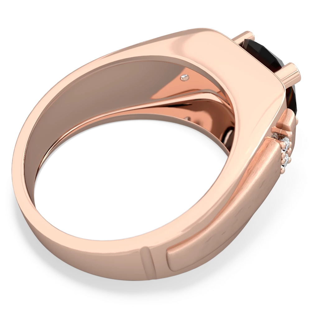 Onyx Men's 9Mm Round 14K Rose Gold ring R1822