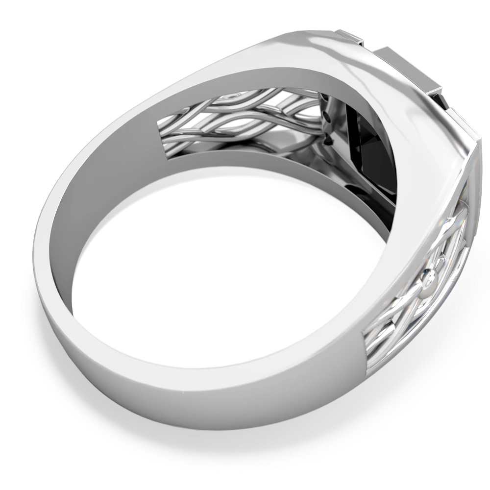 Onyx Men's Vine 14K White Gold ring R0490