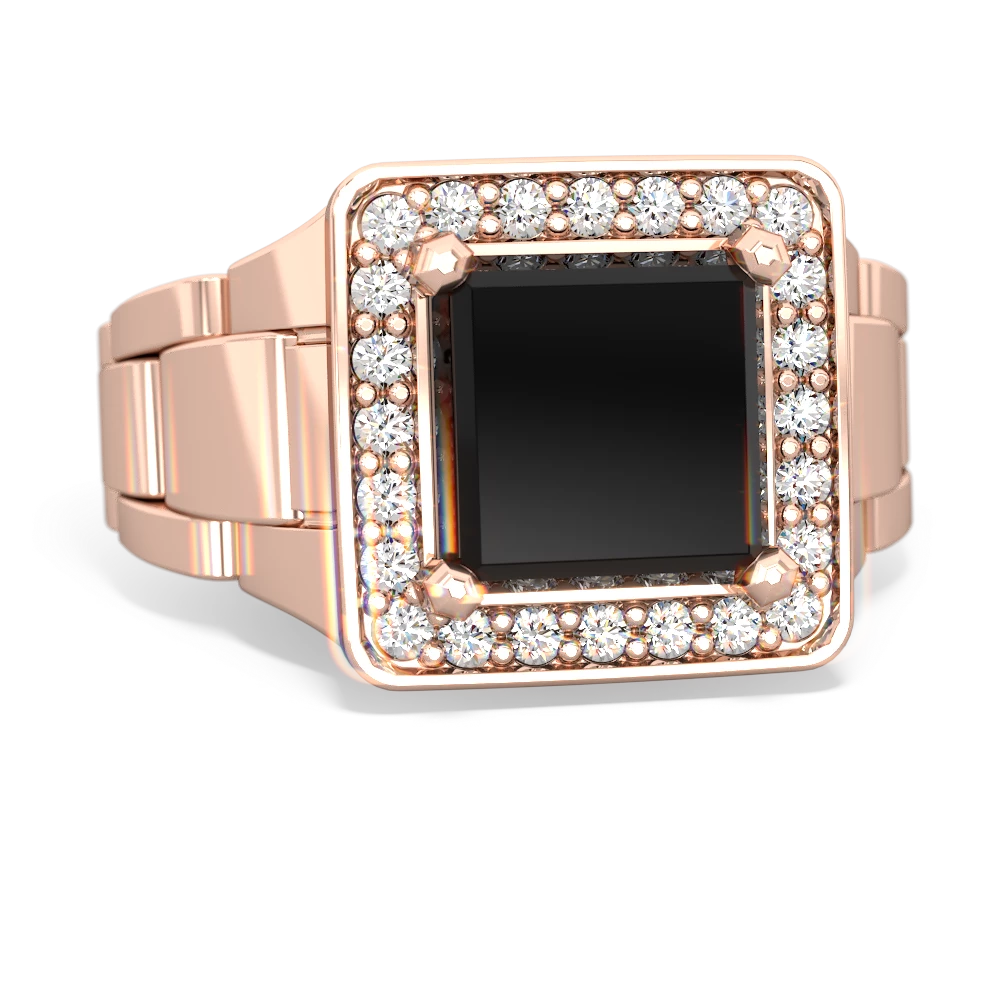 Onyx Men's Watch 14K Rose Gold ring R0510