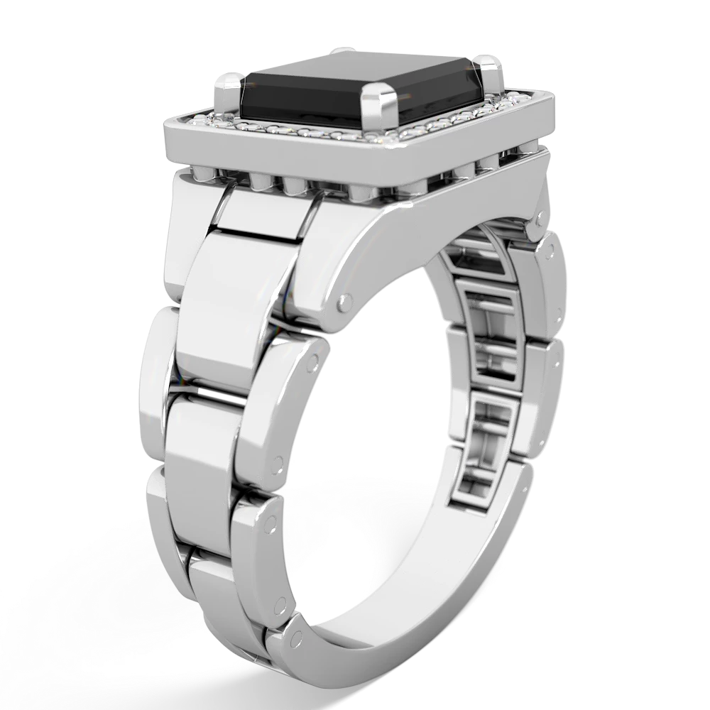 Onyx Men's Watch 14K White Gold ring R0510