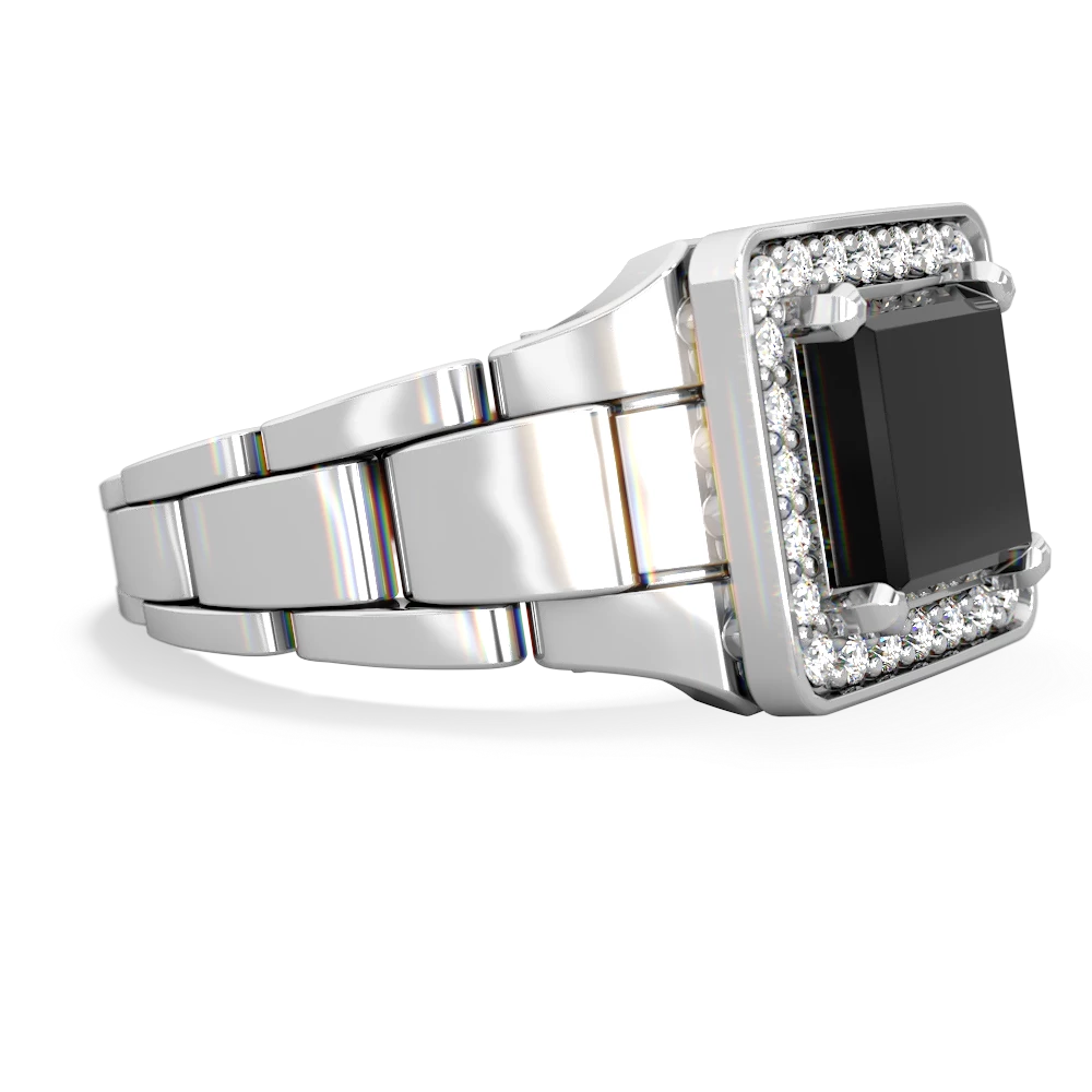 Onyx Men's Watch 14K White Gold ring R0510