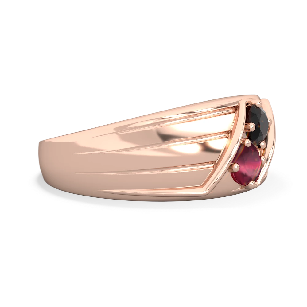 Onyx Men's Streamline 14K Rose Gold ring R0460